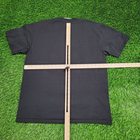 Vintage 1990 Hanes Shirt M/L 21x26 Black - Picture 3 of 12